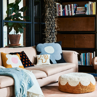 Butterscotch Shag Floor Cushion